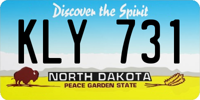 ND license plate KLY731