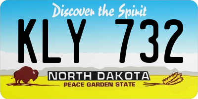 ND license plate KLY732