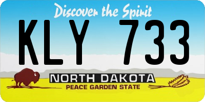 ND license plate KLY733