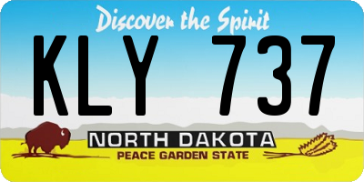 ND license plate KLY737