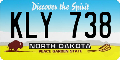 ND license plate KLY738