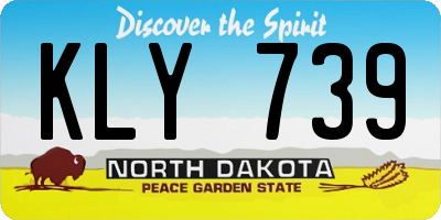 ND license plate KLY739
