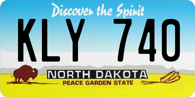 ND license plate KLY740