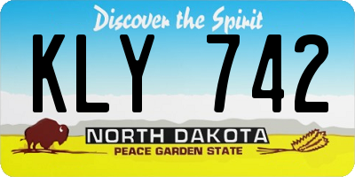 ND license plate KLY742