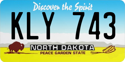 ND license plate KLY743