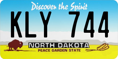 ND license plate KLY744