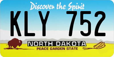 ND license plate KLY752