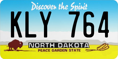 ND license plate KLY764