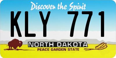 ND license plate KLY771