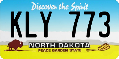 ND license plate KLY773
