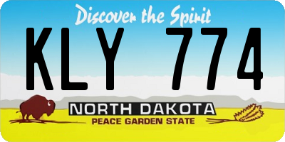 ND license plate KLY774