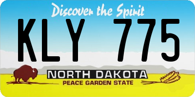 ND license plate KLY775