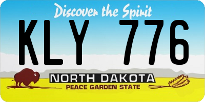 ND license plate KLY776