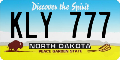 ND license plate KLY777