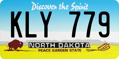 ND license plate KLY779