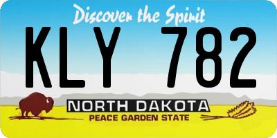 ND license plate KLY782
