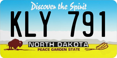 ND license plate KLY791