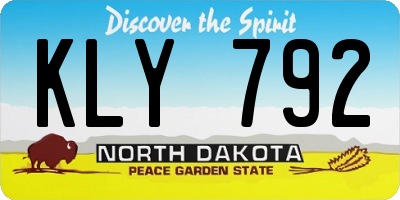 ND license plate KLY792