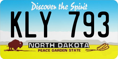 ND license plate KLY793
