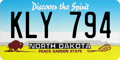 ND license plate KLY794