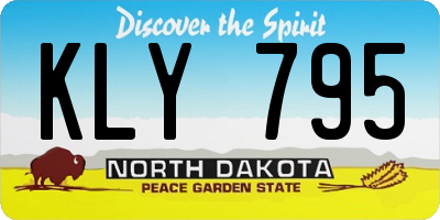 ND license plate KLY795