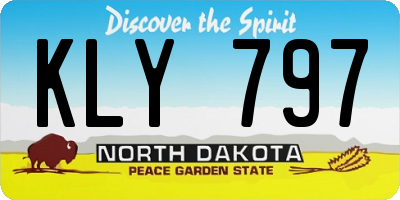 ND license plate KLY797