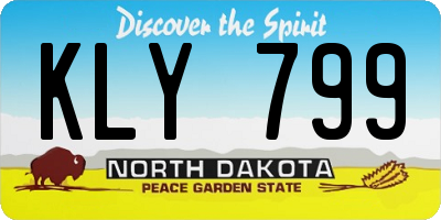 ND license plate KLY799