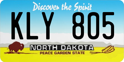 ND license plate KLY805