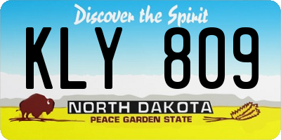 ND license plate KLY809