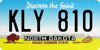 ND license plate KLY810