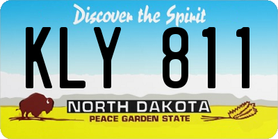 ND license plate KLY811