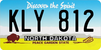 ND license plate KLY812