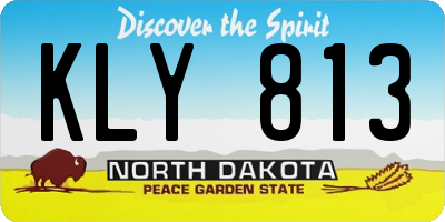 ND license plate KLY813