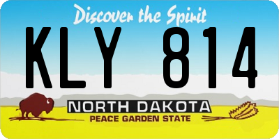 ND license plate KLY814