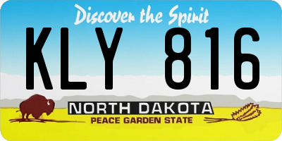 ND license plate KLY816