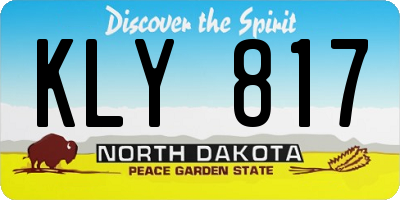 ND license plate KLY817