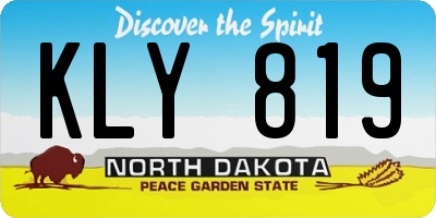 ND license plate KLY819