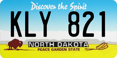 ND license plate KLY821
