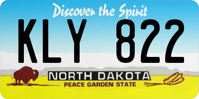 ND license plate KLY822