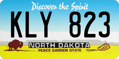 ND license plate KLY823