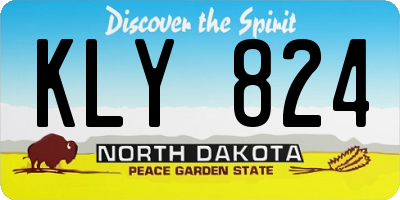 ND license plate KLY824