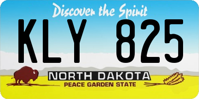 ND license plate KLY825