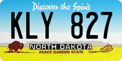 ND license plate KLY827