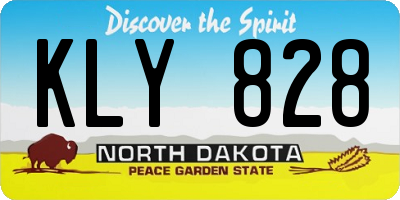ND license plate KLY828