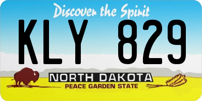 ND license plate KLY829