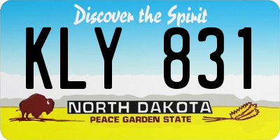 ND license plate KLY831