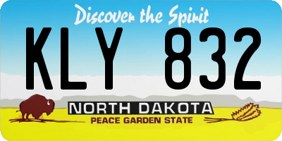 ND license plate KLY832