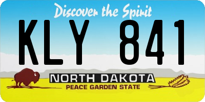 ND license plate KLY841