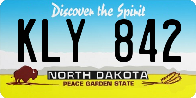 ND license plate KLY842