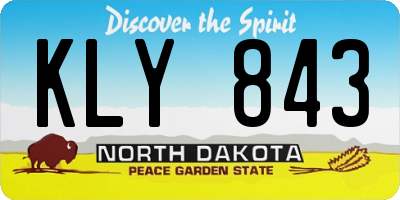 ND license plate KLY843